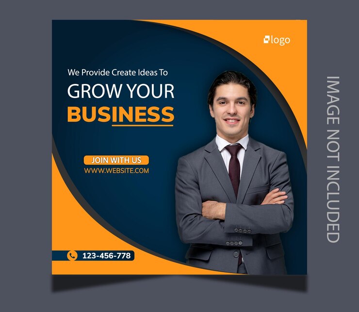 Haga crecer su negocio en vivo webinar negocio redes sociales póster o diseño de plantilla de publicación de banner de portada