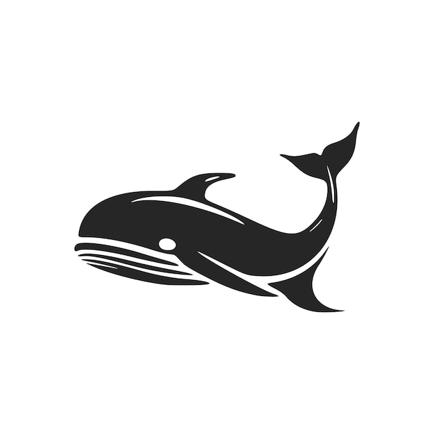 Haga una declaración audaz con nuestro llamativo logotipo de ballena en blanco y negro