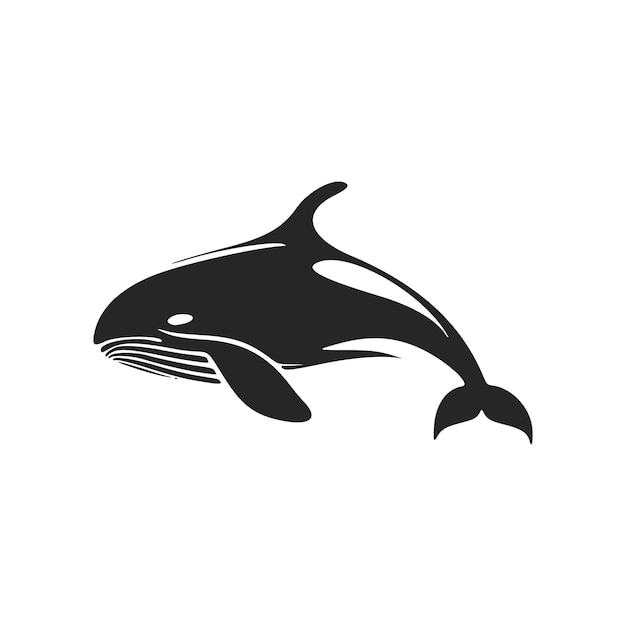 Haga una declaración audaz con nuestro llamativo logotipo de ballena limpio y minimalista en blanco y negro.