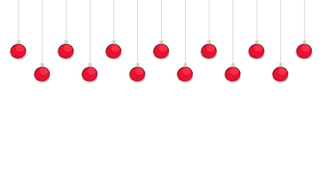 Haga un dibujito de una simple pelota de Navidad roja moderna.