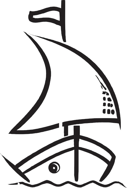 Haga flotar su barco con nuestro gráfico de icono de diseño de logotipo