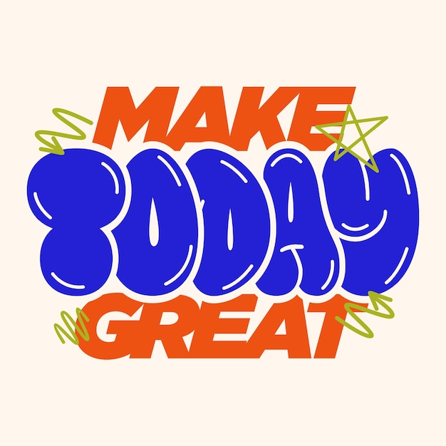 Haga hoy ilustraciones de estilo tipografía de ropa de calle