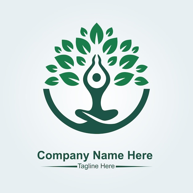 Haga el logotipo del árbol de yoga aquí