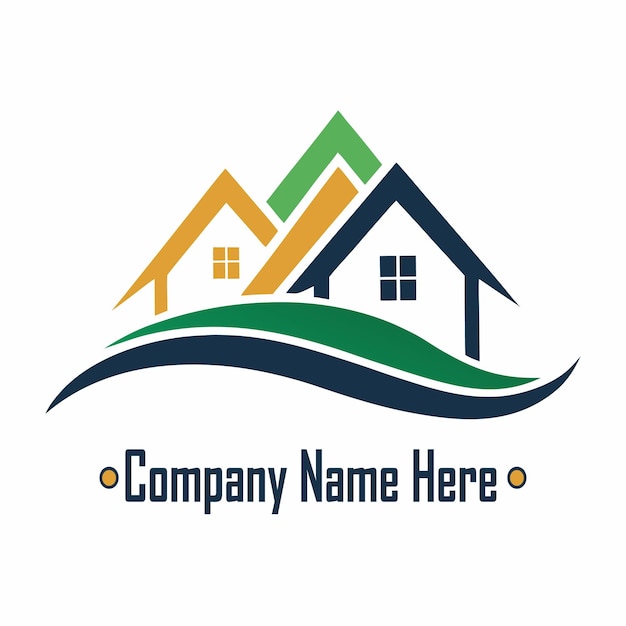 Haga el logotipo de bienes raíces aquí