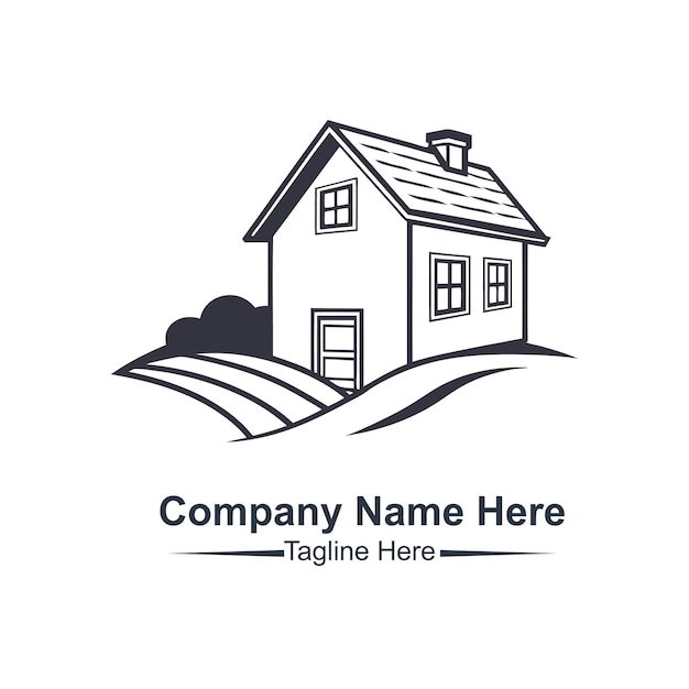 Haga el logotipo minimalista de la casa aquí