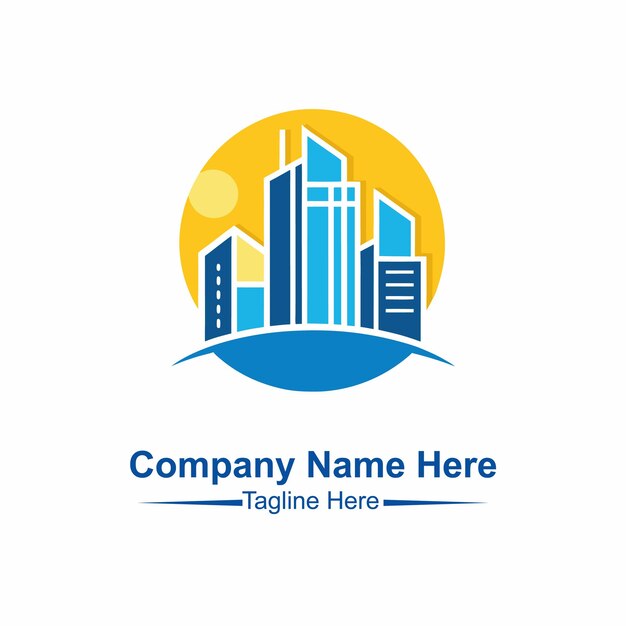 Haga el logotipo moderno de bienes raíces aquí