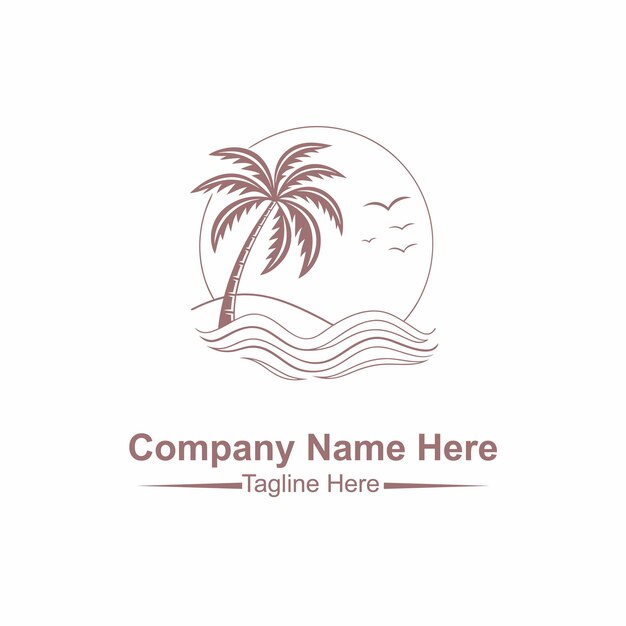 Haga el logotipo de la playa aquí