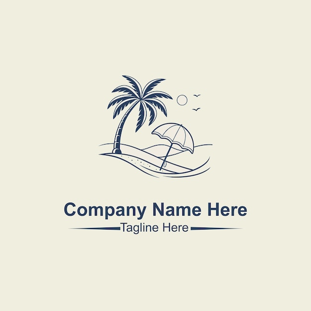 Haga el logotipo de la playa aquí