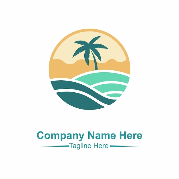 Haga el logotipo de la playa aquí