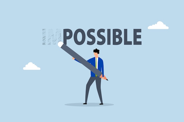 Haga posible que el empresario emplee un borrador para eliminar im de lo imposible