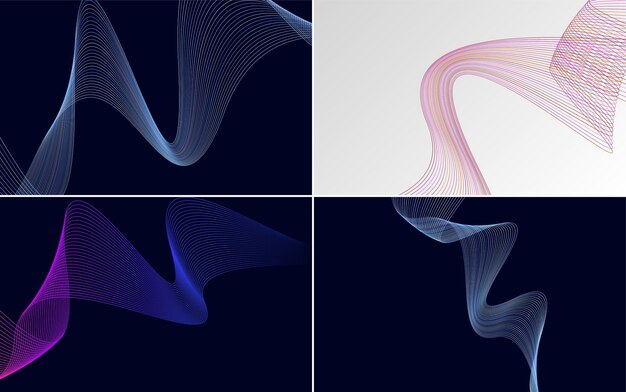 Haga que sus diseños se destaquen con estos fondos abstractos de líneas onduladas