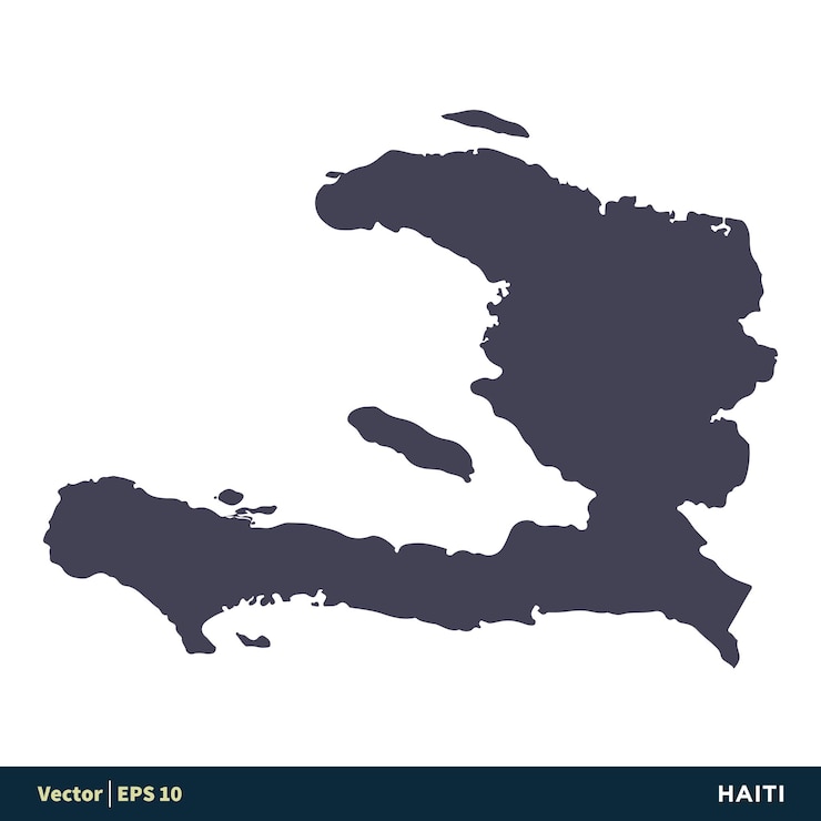 Vector haití américa del norte países mapa icono vector logo plantilla ilustración diseño vector eps 10