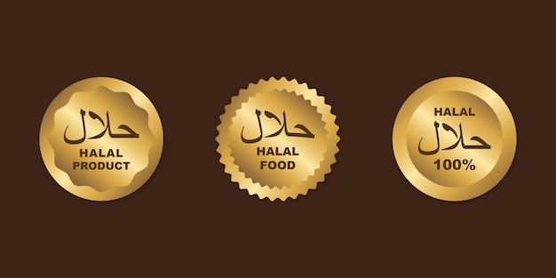 Halal, seguro y confiable con el diseño de la etiqueta halal icon