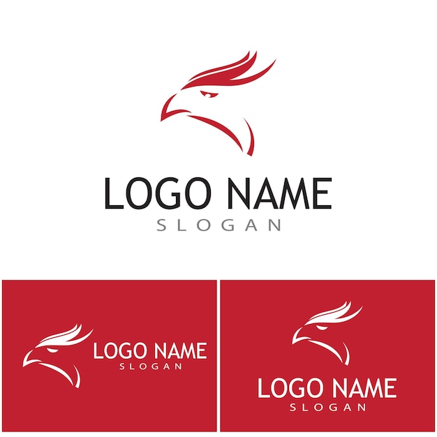 Halcón águila birdWave Logo plantilla vector símbolo