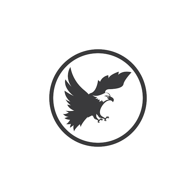 Halcón Eagle Bird Logo plantilla vector icono