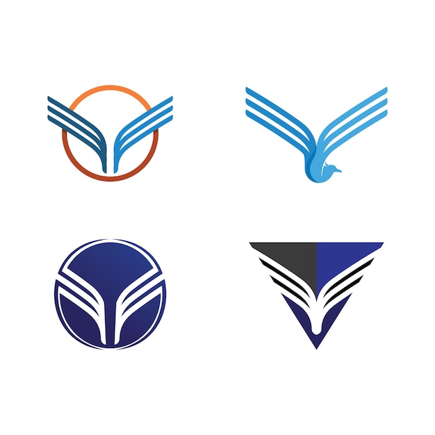 Halcón Eagle Bird Logo plantilla vector icono