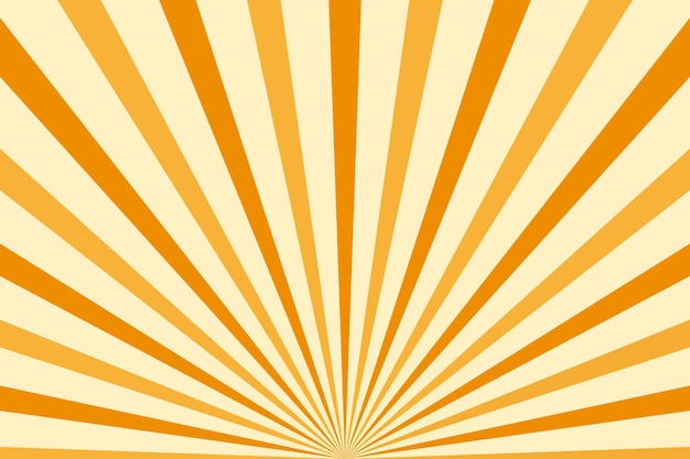 Half Sun Rays fondo retro de color amarillo estallido de sol elegante brillo patrón de verano Eps10