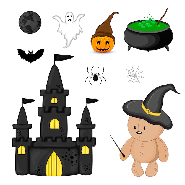 Halloween con atributos tradicionales