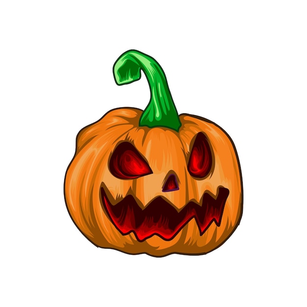 Halloween bombeando mirando ojos rojos y boca parte por parte personalizar ilustración vectorial