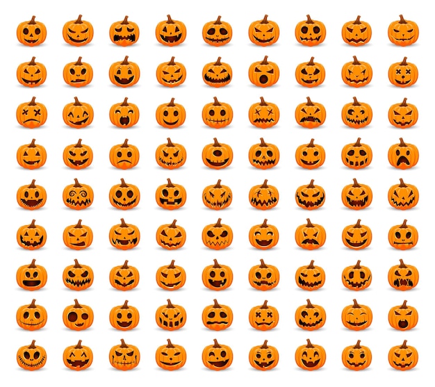 Halloween calabaza Big Set calabaza El símbolo principal de las fiestas de Halloween feliz calabaza naranja