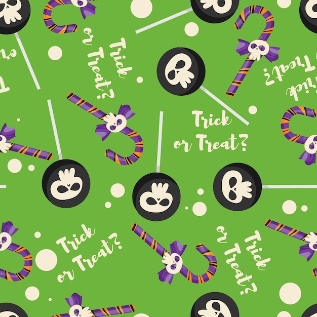 Halloween candy seamless pattern.