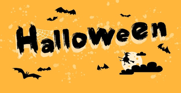 Halloween colorido brillante web banner felicitación vector