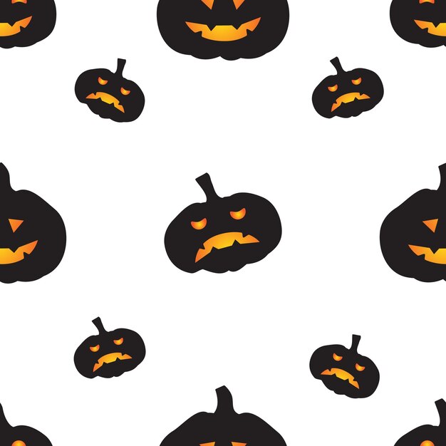 Halloween Elementos patrón sin costuras clipart dibujo a mano imprimible