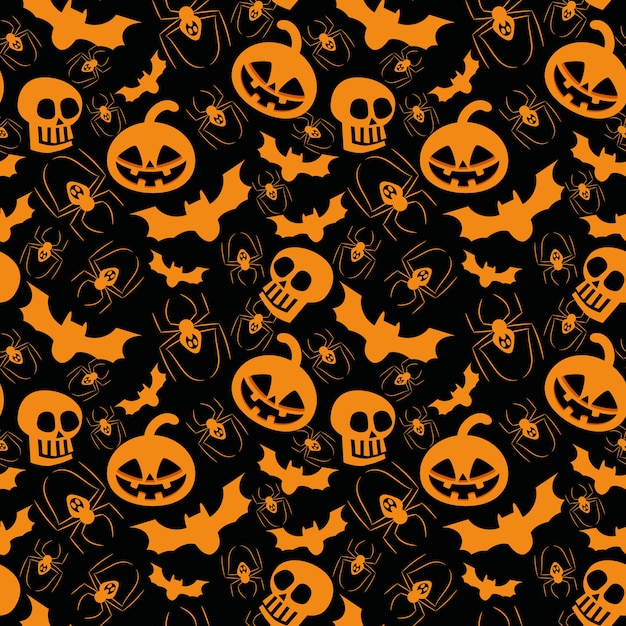 Halloween elementos de patrones sin fisuras.