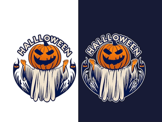 Vector halloween ellos camiseta diseño del logotipo generado por ai