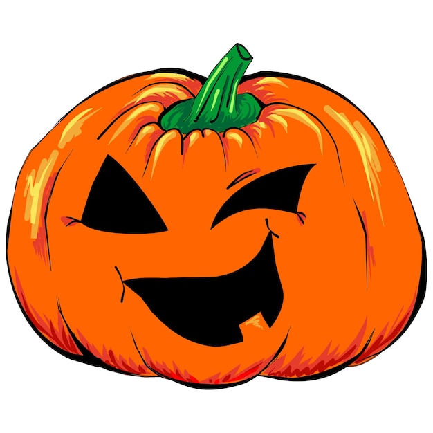 Halloween espeluznante jackolantern calabaza vegetal aislado vector