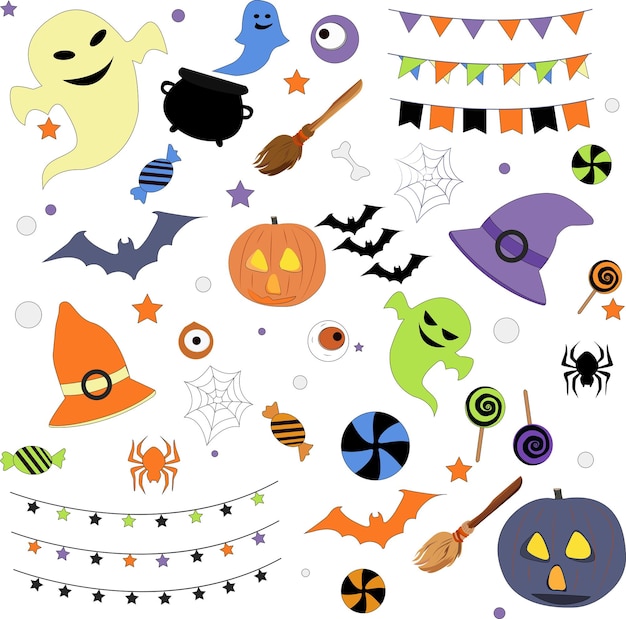 Halloween la fiesta del 31 de octubre calabazas y fantasmas