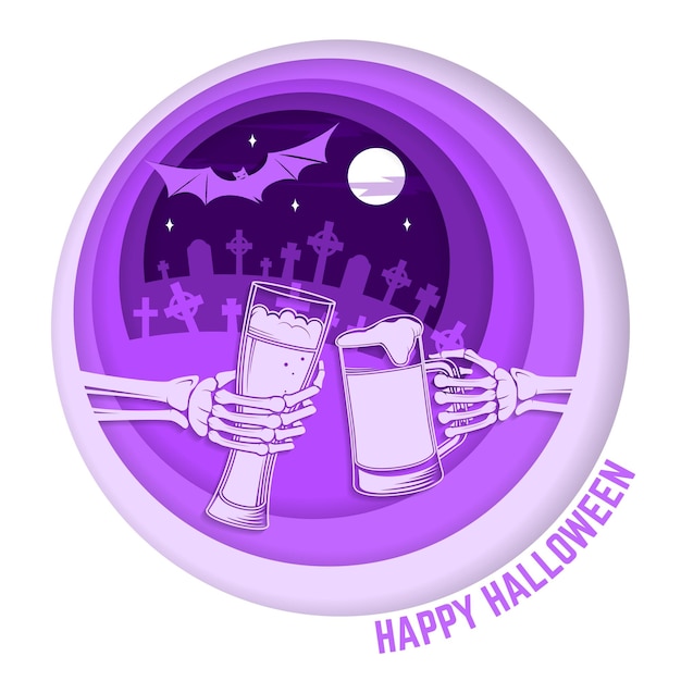 Vector halloween está llegando concepto ilustración vectorial