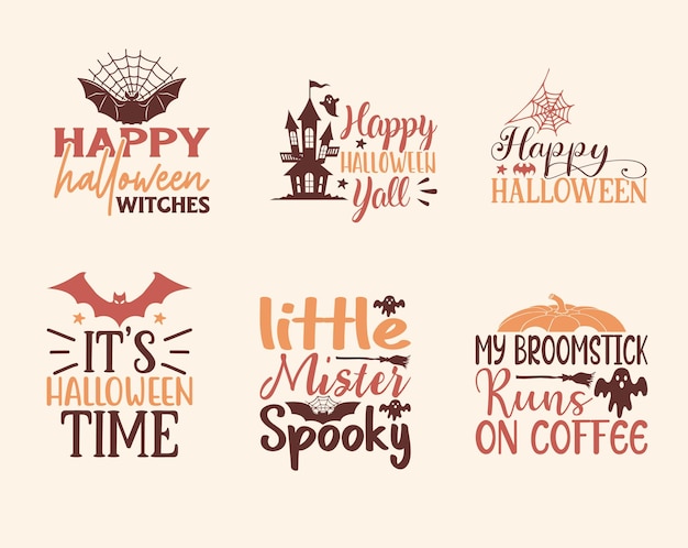 Halloween paquete camiseta diseño vector gráfico halloween feliz halloween vector calabaza bruja