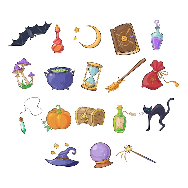 Vector haloween y game icon set