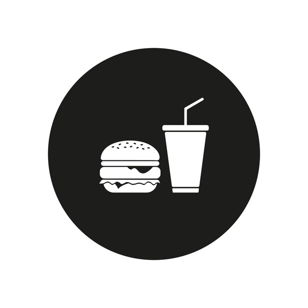 Vector hamburgo con soda