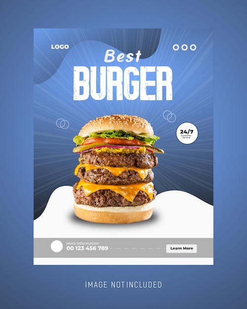 una hamburguesa anuncia las mejores hamburguesas
