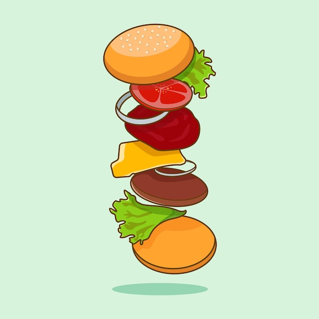 Hamburguesa en parte