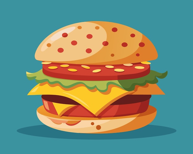 una hamburguesa con queso y carne