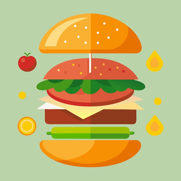 hamburguesa con queso con ingredientes distintos