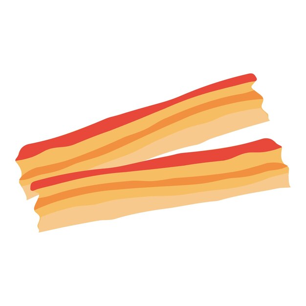 Hamburguesa, tocino, palitos, icono, caricatura, vector, queso, bollo, carne, comida