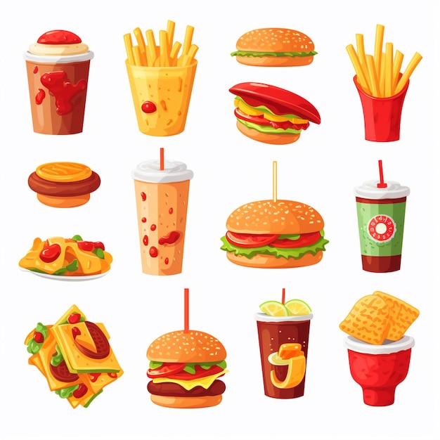 hamburguesa vector icono comida hamburguesa ilustración rápido menú restaurante pizza sándwich almuerzo