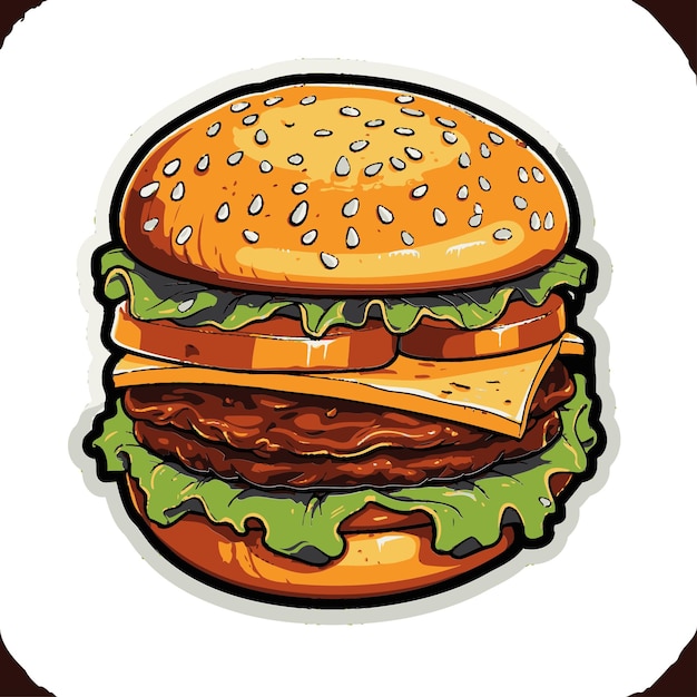 Hamburguesas vectorializadas para proyectos Burger Vector Elements Showcase