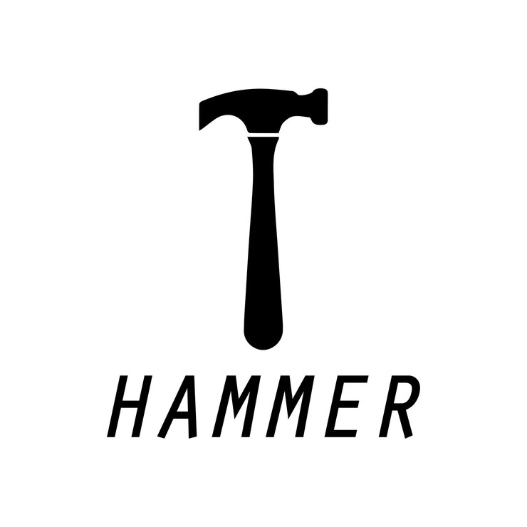 Vector hammer logo design icon graphic image