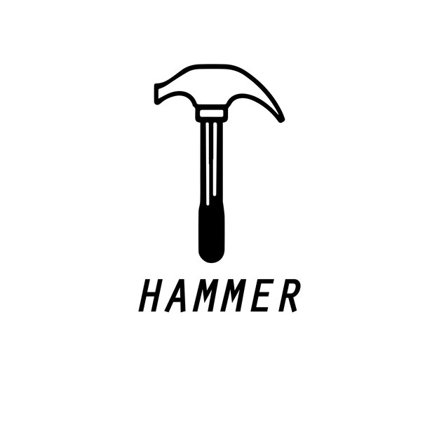hammer logo design icon graphic image