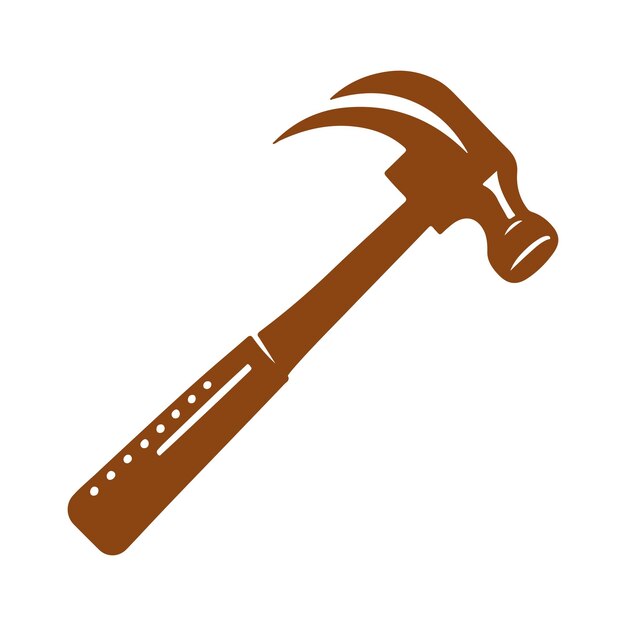 Hammer Silhouette Iconic Tool Gráfico para proyectos de bricolaje y construcción