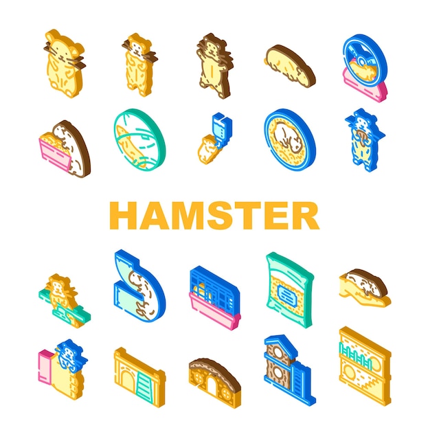 Hamster es una aplicación linda para mascotas con iconos de monedas y vectores.