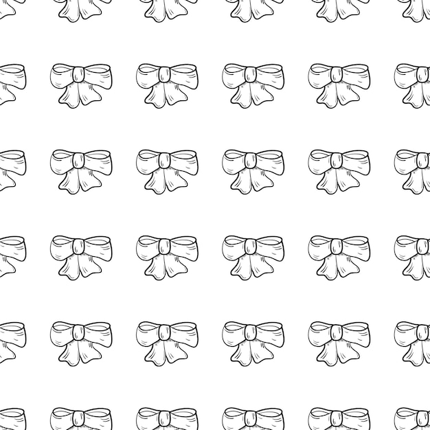 Handdrawn doodle icono de corbata de patrones sin fisuras. Boceto negro dibujado a mano. Símbolo de signo. Elemento de decoración. Fondo blanco. Aislado. Diseño plano. Ilustración vectorial.