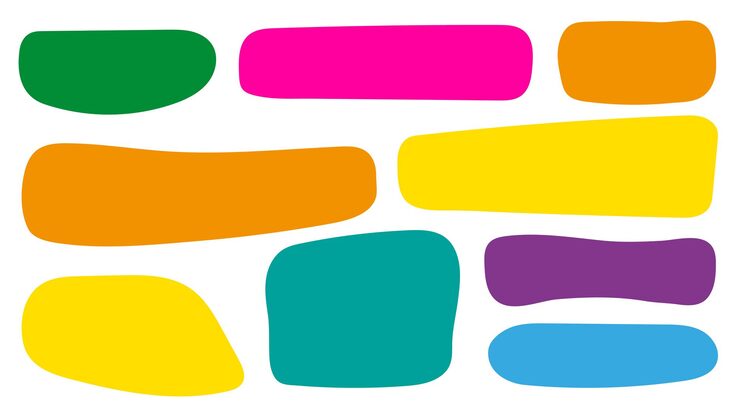 Vector handdrawn organic rectangle frames and abstract doodle liquid shapes irregular fluid blobs and bubbles as empty text boxes minimal vector design isolated on white background