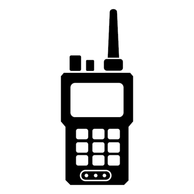 Handy talkies icono logo vector plantilla de diseño