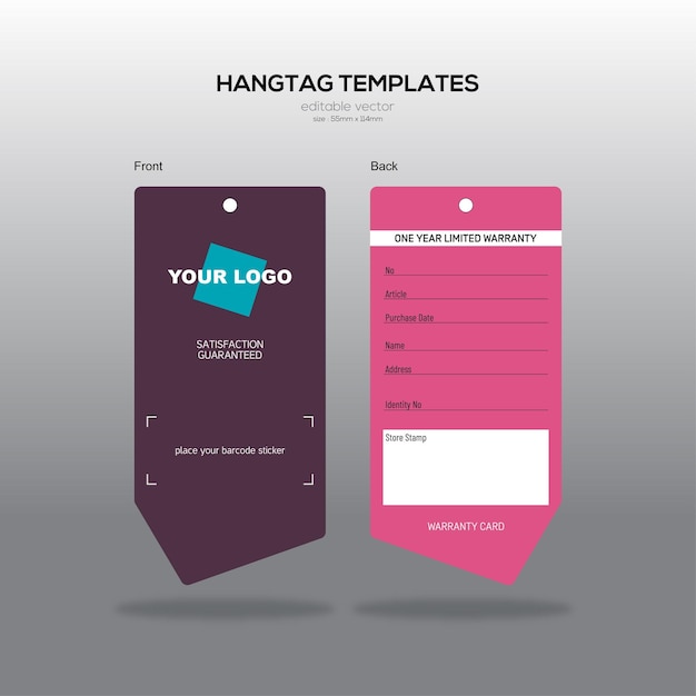 Hangtag para cualquier propósito